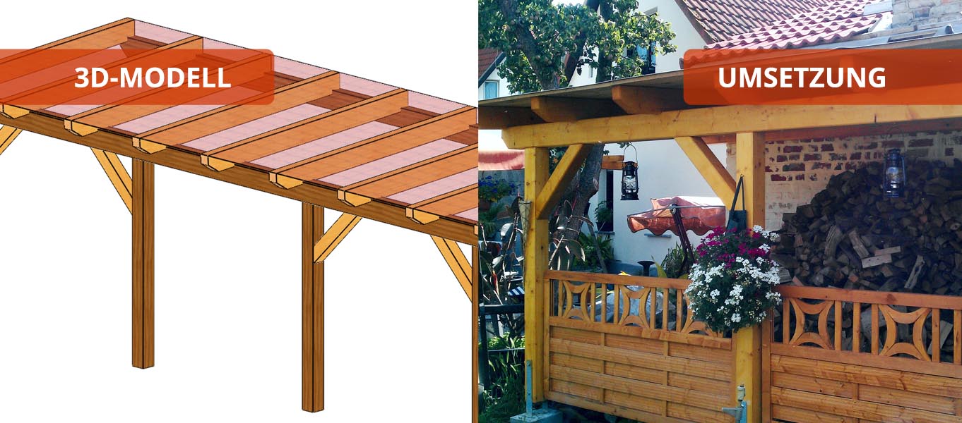 Terrassendach - Holzbausätze individuell und zum selber aufbauen Terrassendach - Holzbausätze individuell und zum selber aufbauen