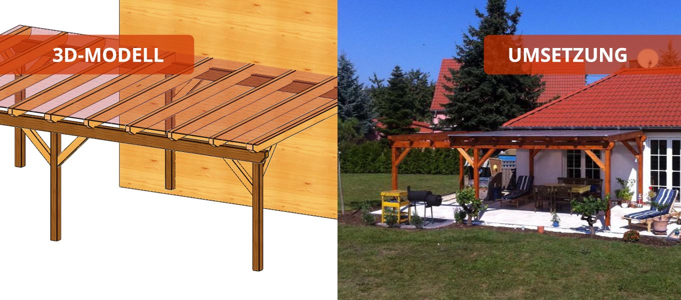 Terrassendach - Holzbausätze individuell und zum selber aufbauen Terrassendach - Holzbausätze individuell und zum selber aufbauen